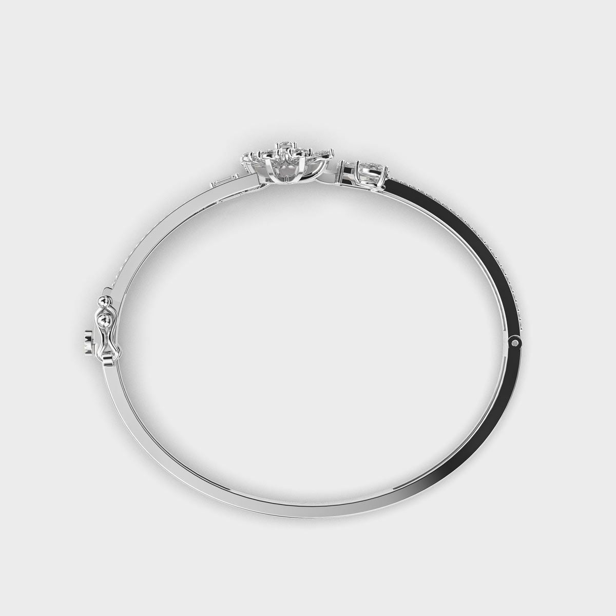 Floral Charm Diamond Bracelet