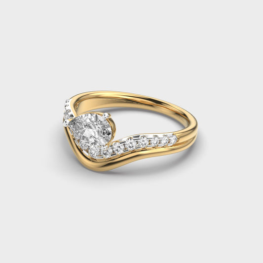 Modern Solitaire Vanki Diamond Ring - View 4