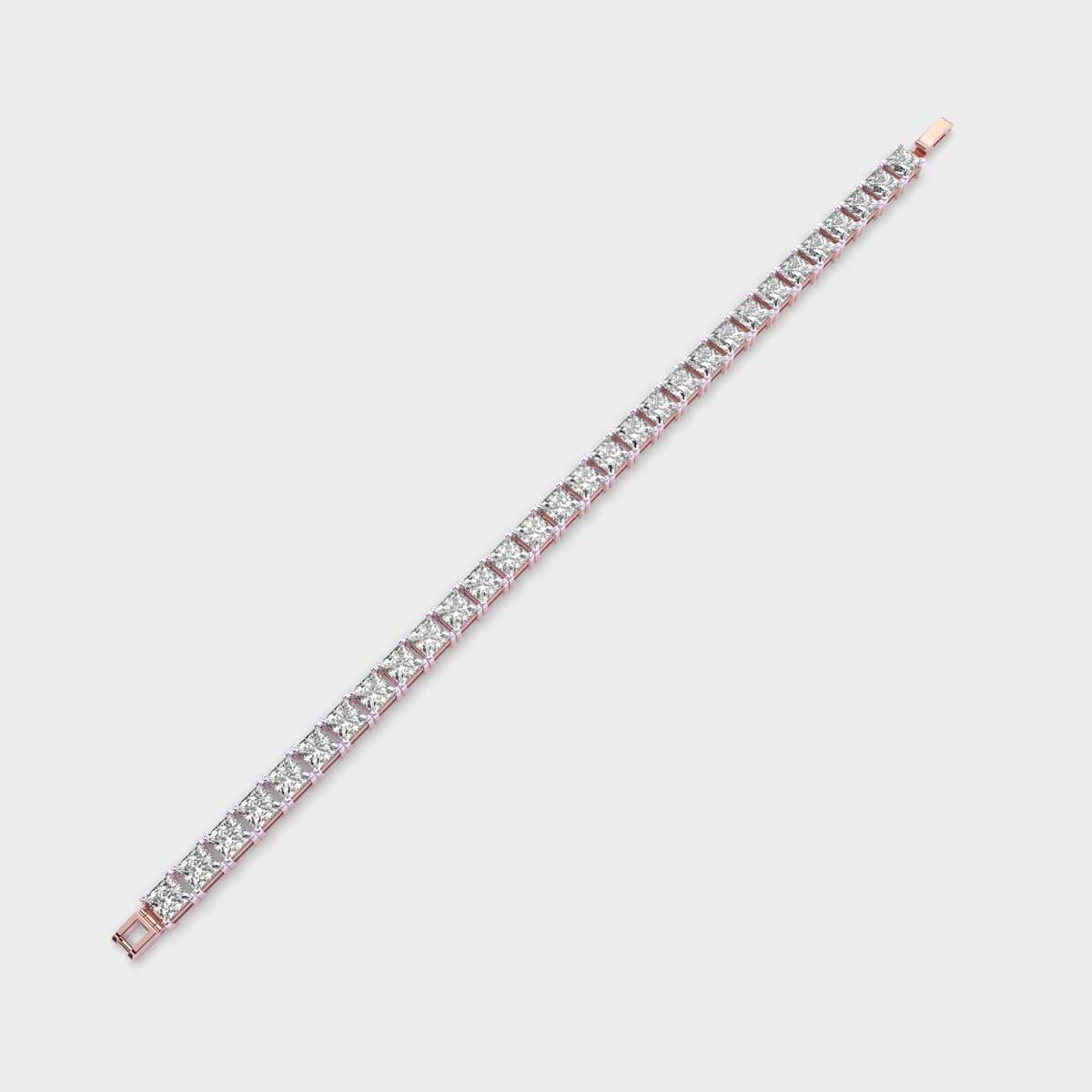 Princess Cut Diamond Tennis Bracelet