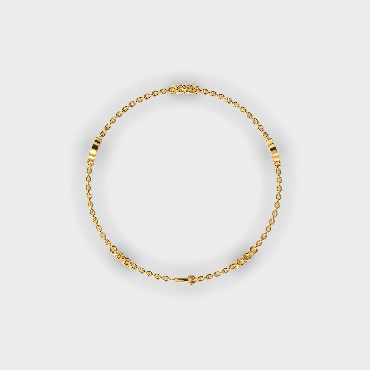 Cubic Clover Diamond Bracelet