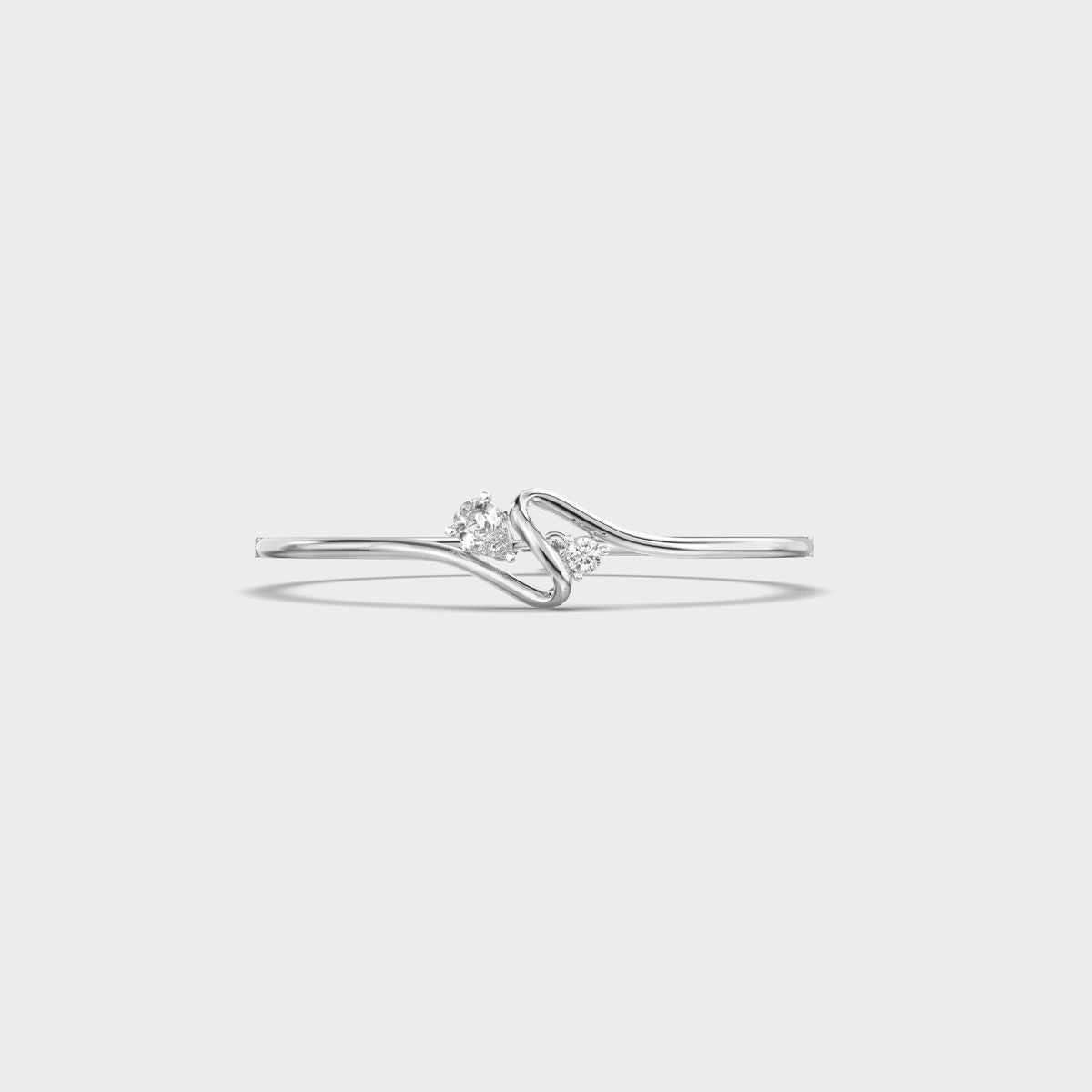 Twin Stone Swirl Diamond Bracelet