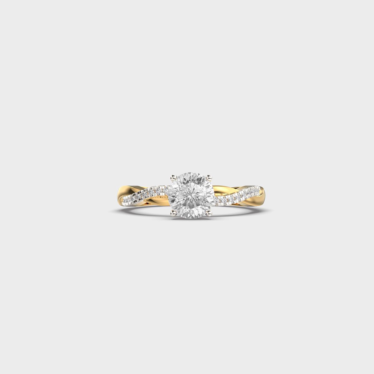 Twisted Curtsy Padma Cut Diamond Ring - View 1