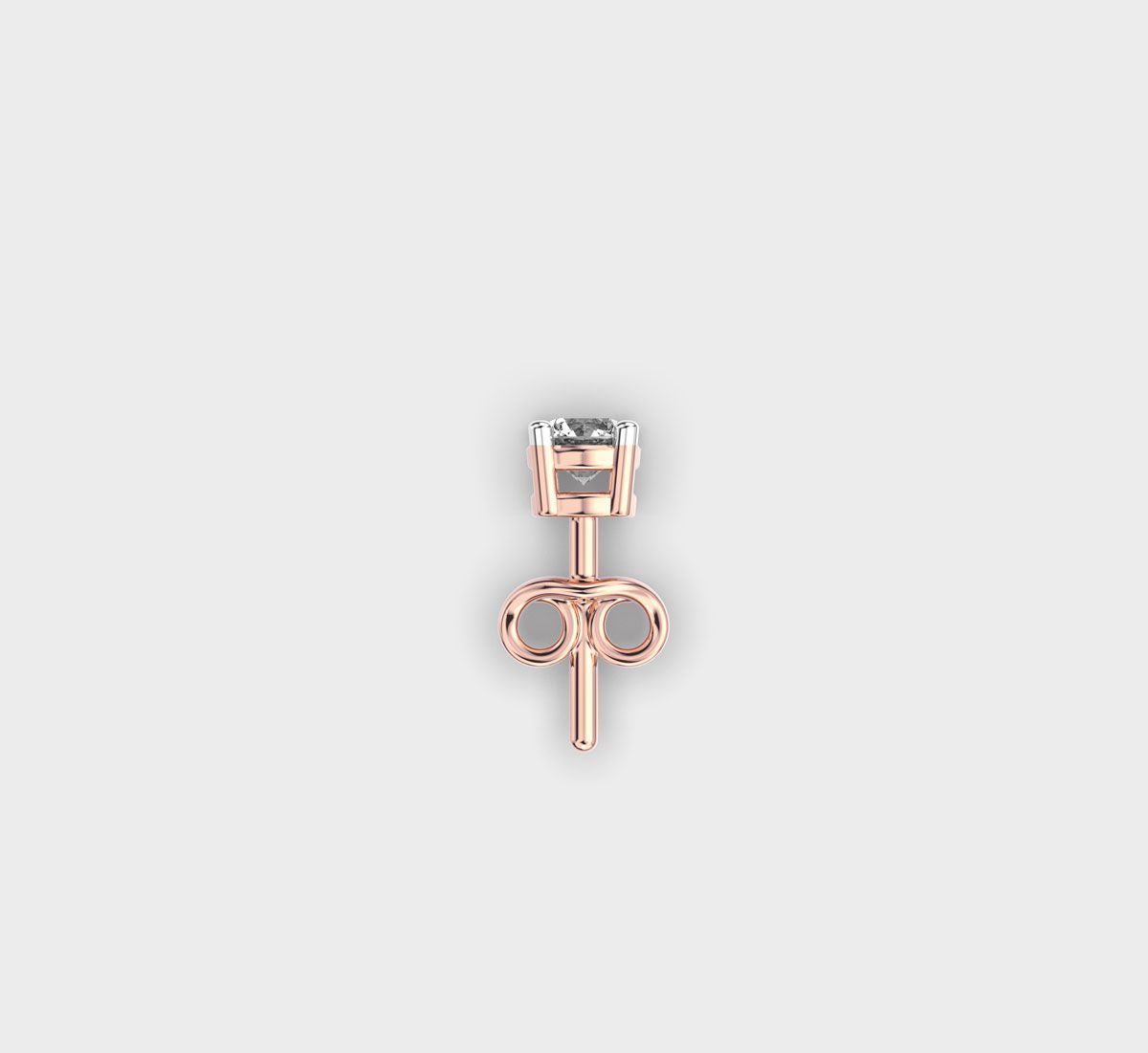 Classic Appeal Round Diamond Stud For Men