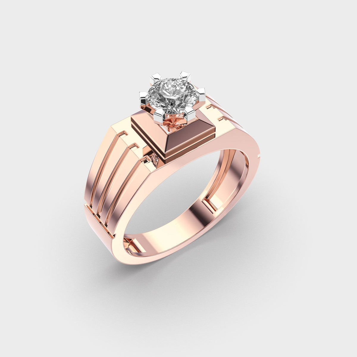 Zenith Shine Diamond Ring For Men - View 2