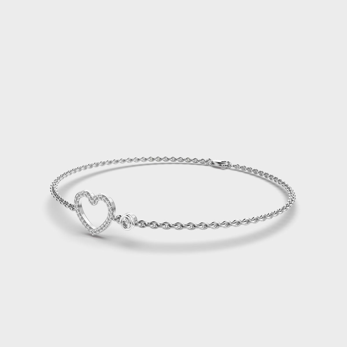 All Hearts Together Diamond Bracelet