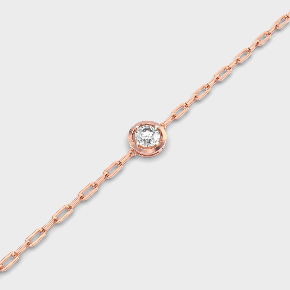 Solitaire Link Diamond Bracelet