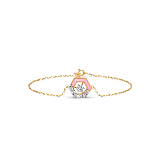 Cotton Candy Hexagon Diamond Bracelet
