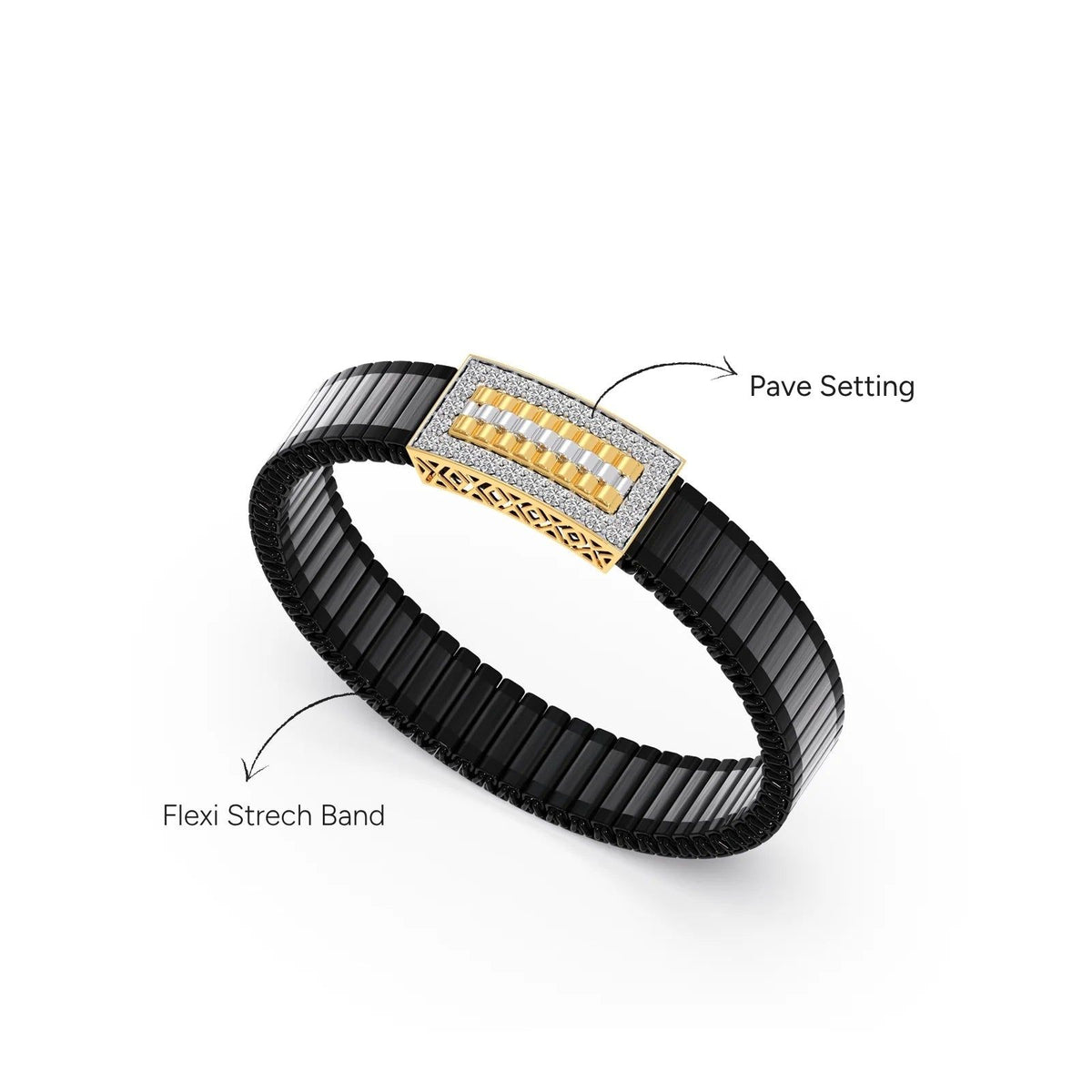 Strata Diamond Men's Bracelet