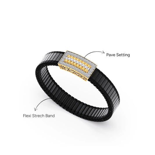 Strata Diamond Men's Bracelet