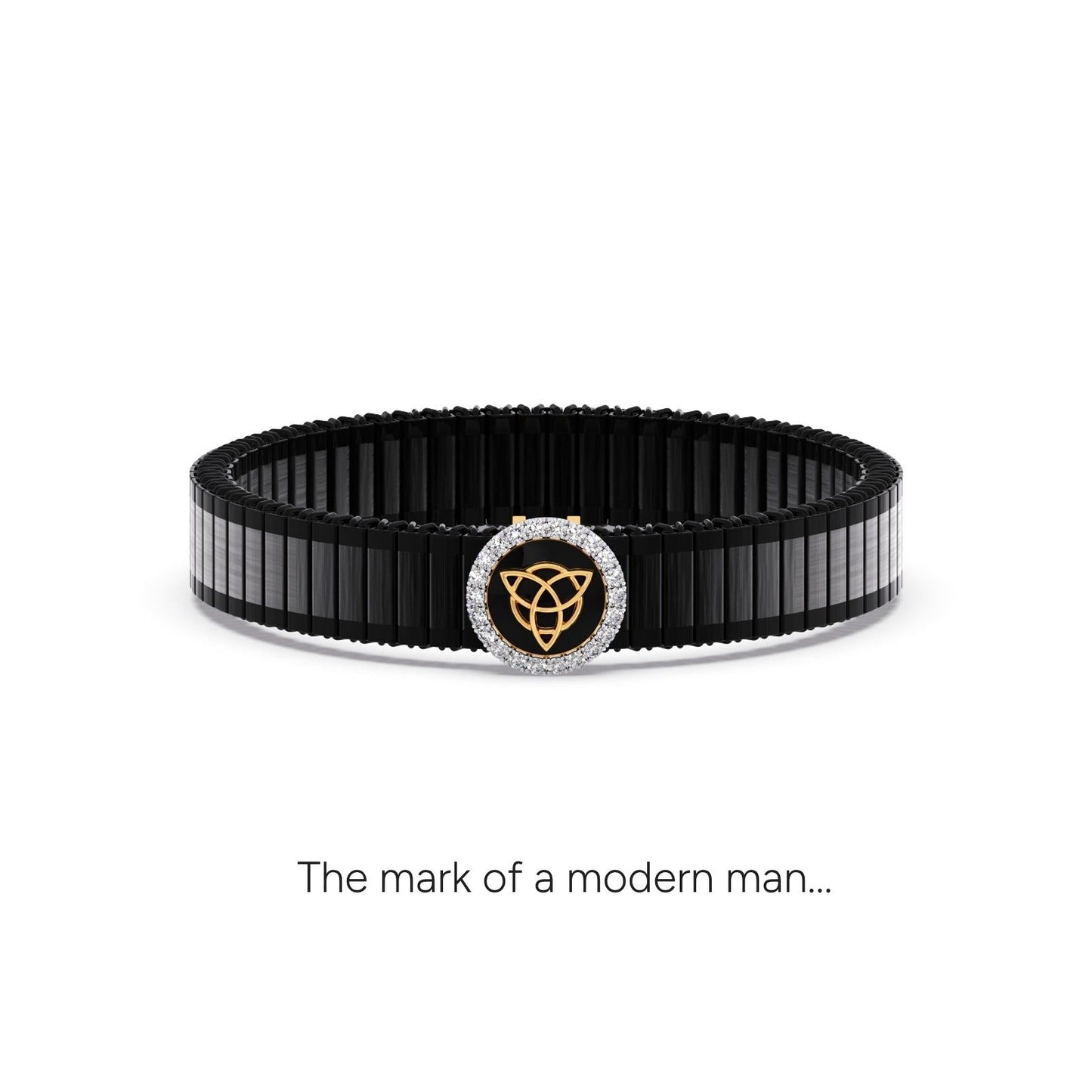 Triquetra Orbit Diamond Men's Bracelet