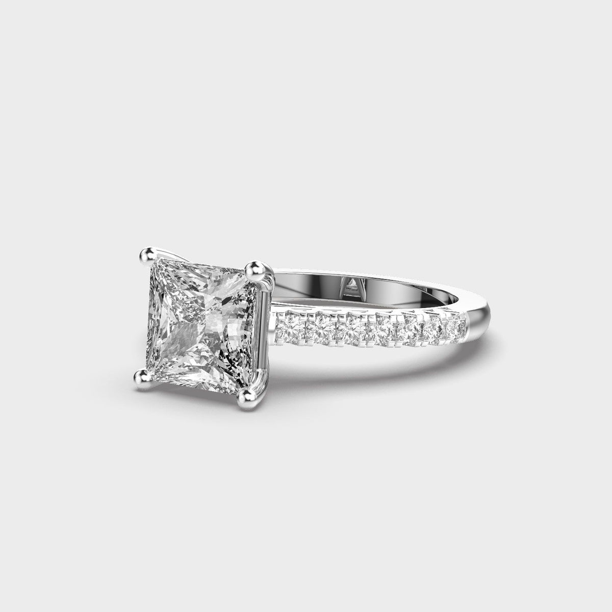 Princess Cut Royal Crown Diamond Ring - View 11