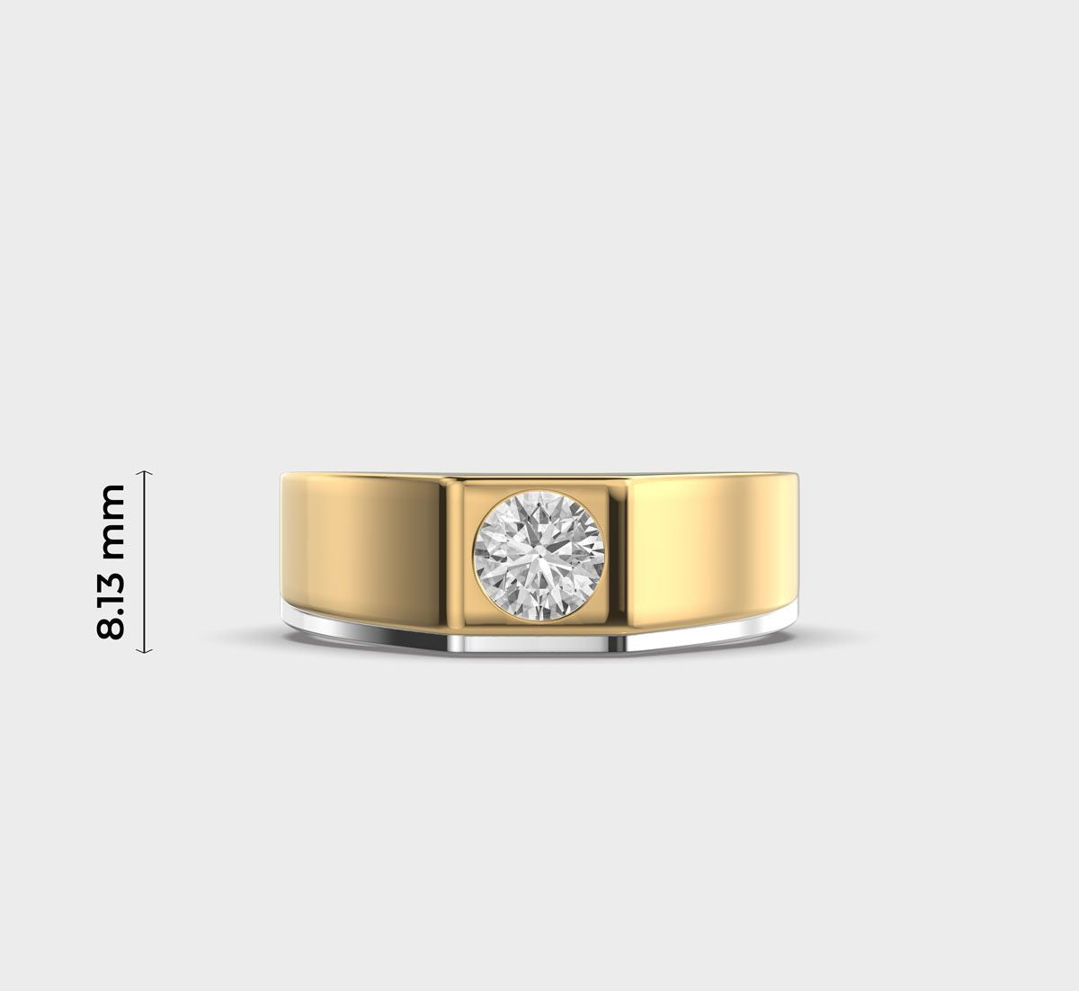 Classic Round Diamond Band for Men - View 5