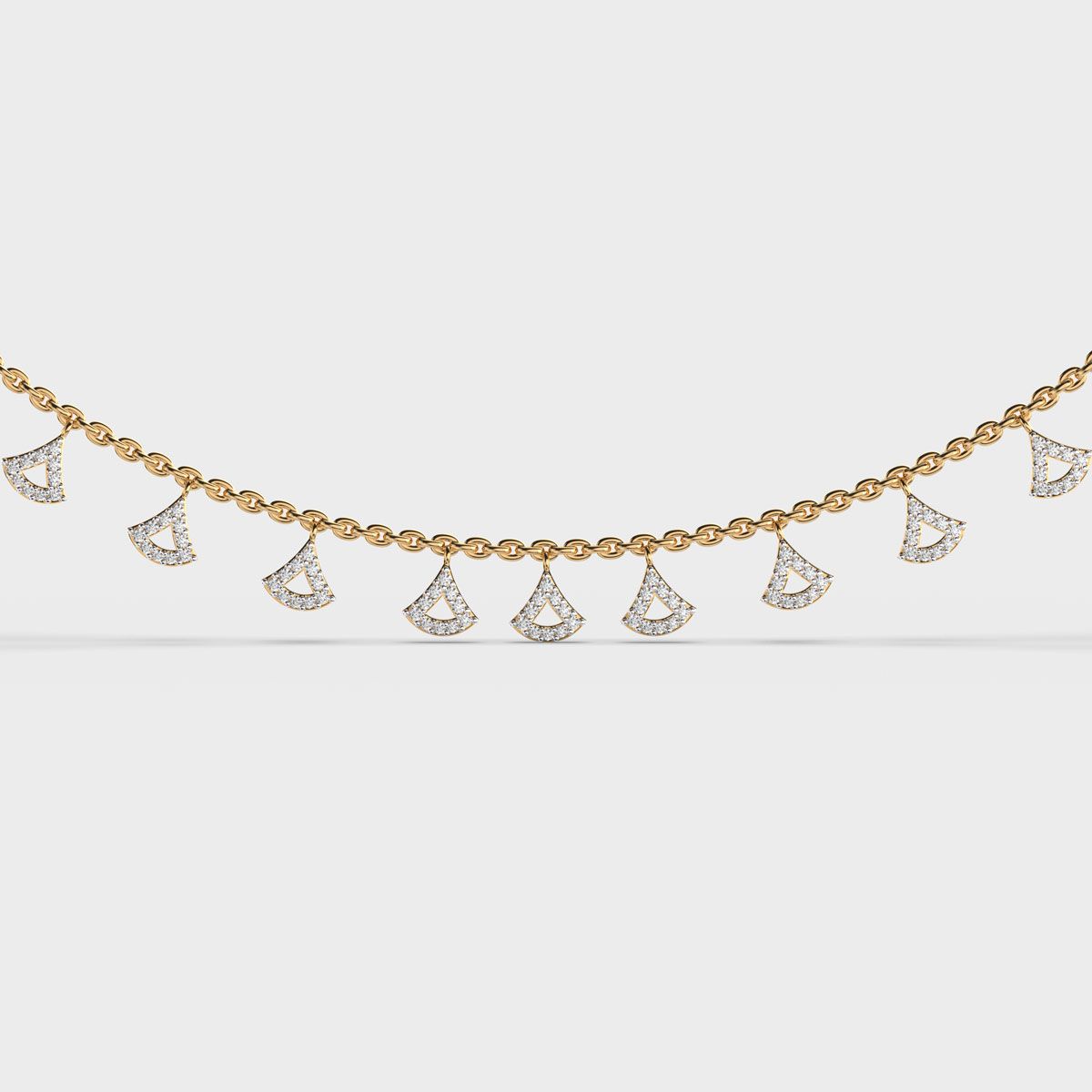 Diamond Clustered String Necklace For Women