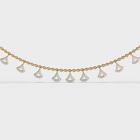 Diamond Clustered String Necklace For Women
