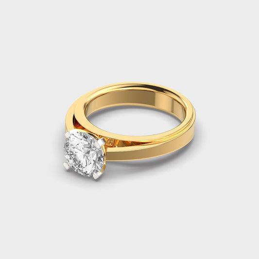 Simple Round Cut Diamond Ring - View 11