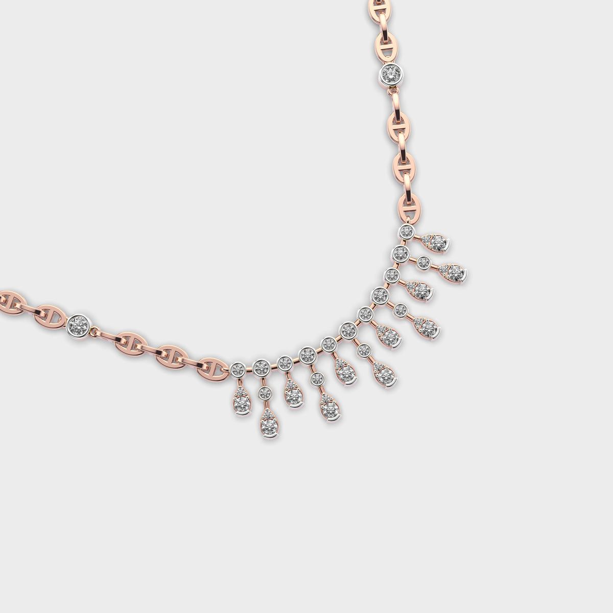 Graceful Fantasy Diamond Necklace