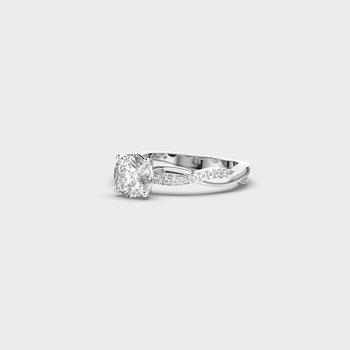 Twisted Curtsy Padma Cut Diamond Ring - View 26