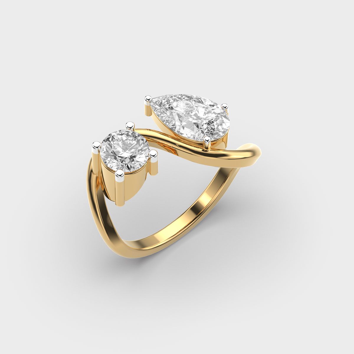Us Together in Unity Diamond Ring - View 3