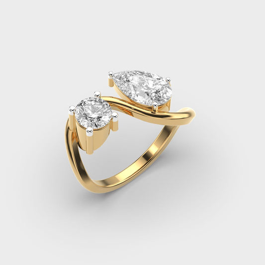 Us Together in Unity Diamond Ring - View 3