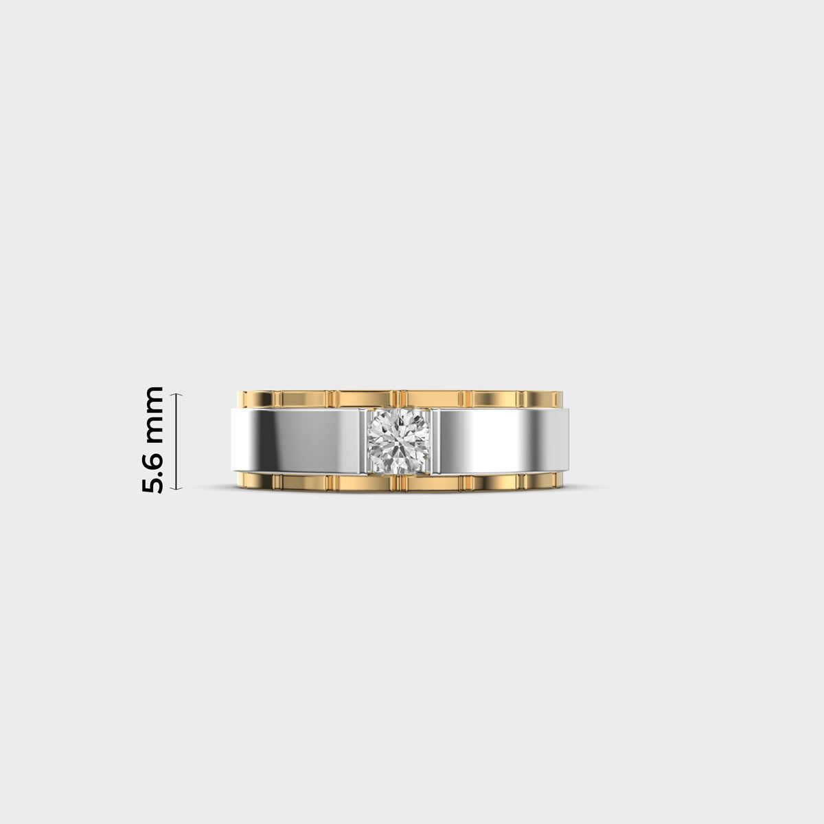 Twin Tone Luxe Diamond Band for Men - View 5