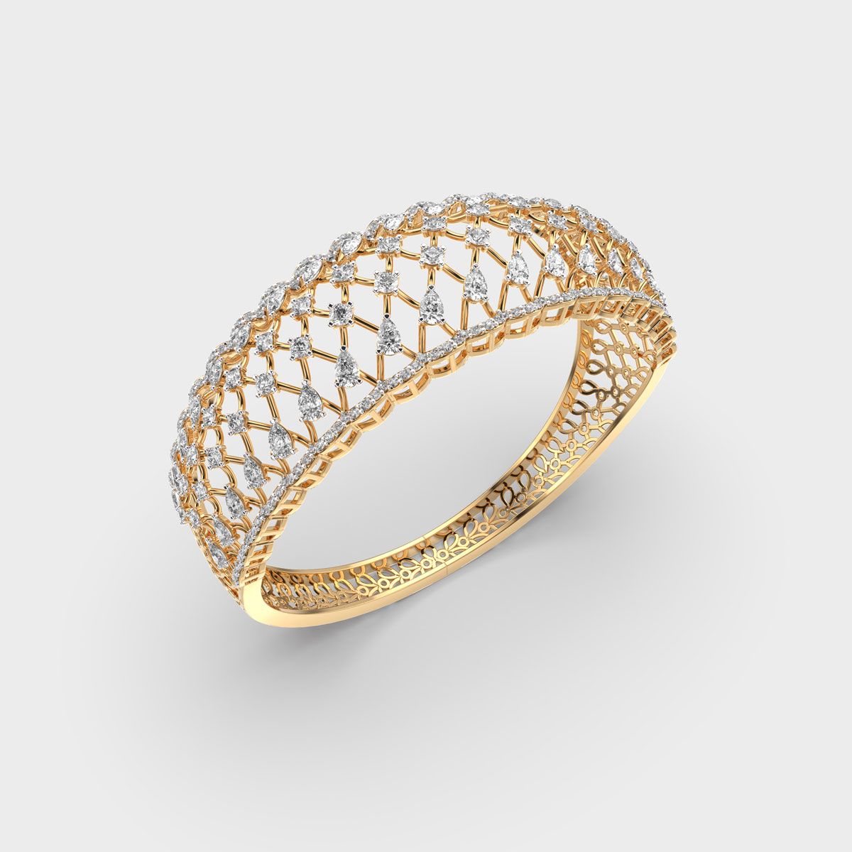 Dazzling Maharani Mesh Diamond Bracelet