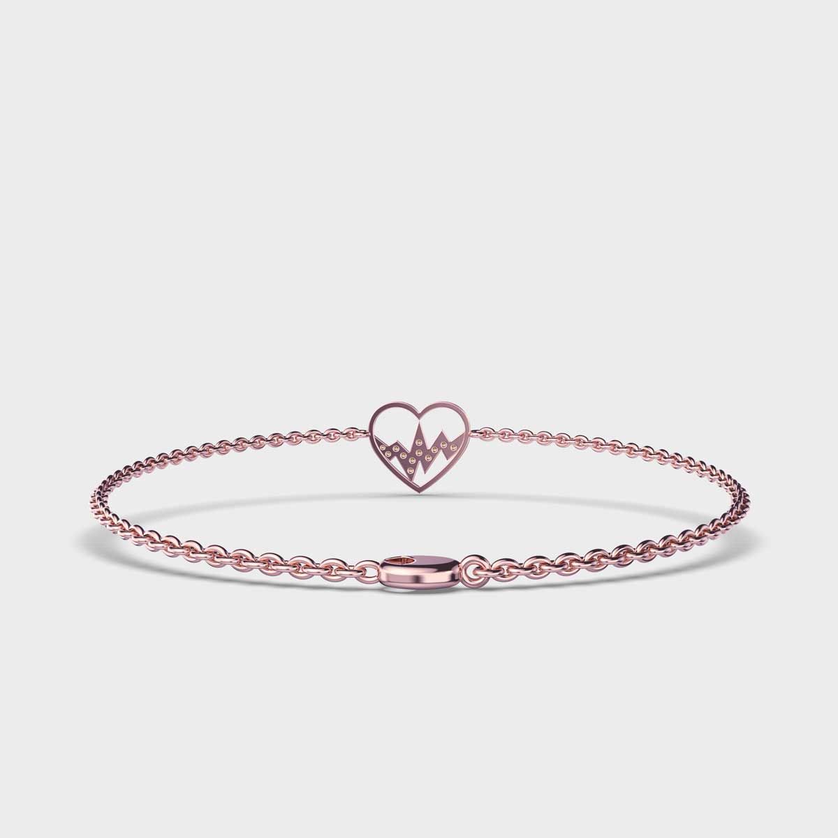 Heartbeat Diamond Encrusted Bracelet