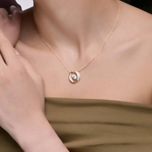 Marquise Orbit Diamond Necklace