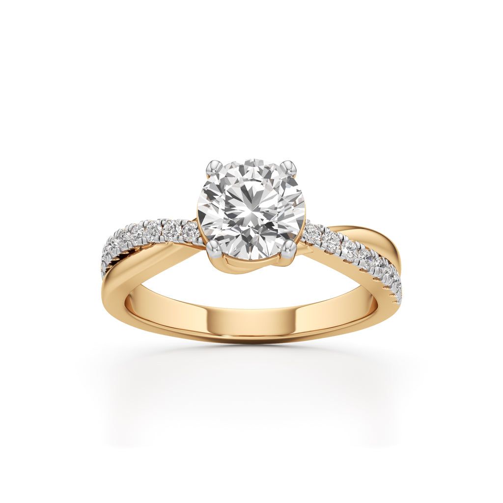 Twilight Embrace Solitaire Ring