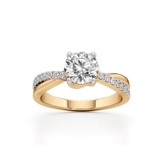 Twilight Embrace Solitaire Ring