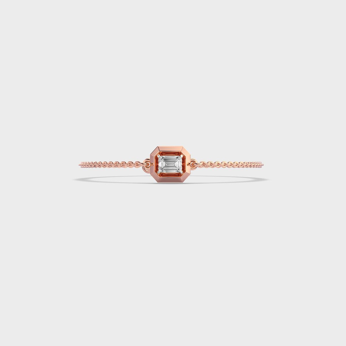 Bezel Emerald Diamond Bracelet