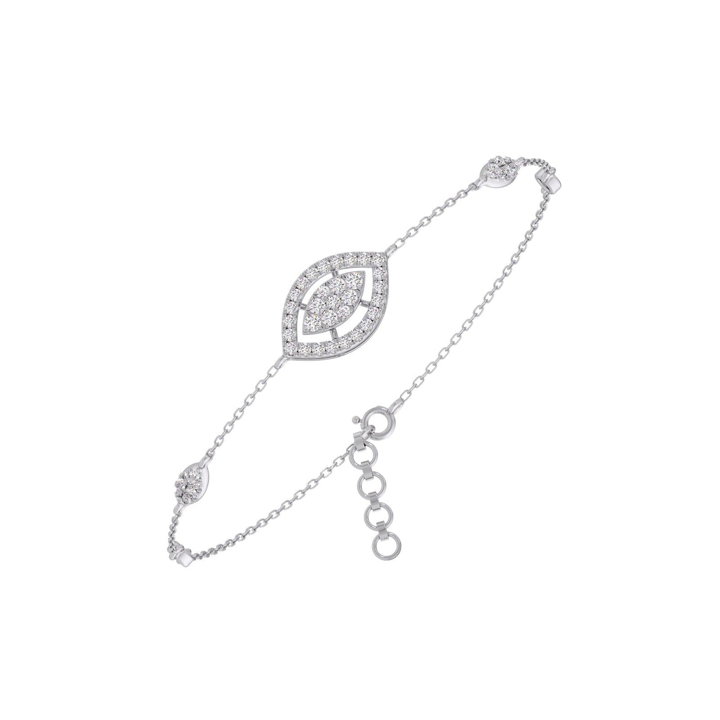Marquise Eye Round diamond Bracelet