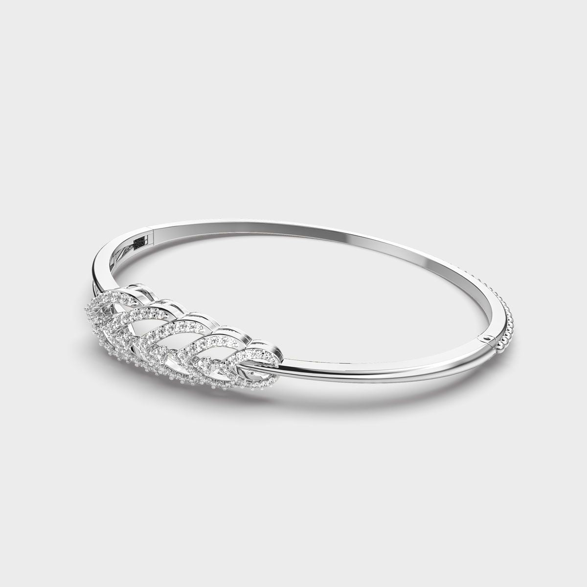Dazzling Fern Foliage Diamond Bracelet