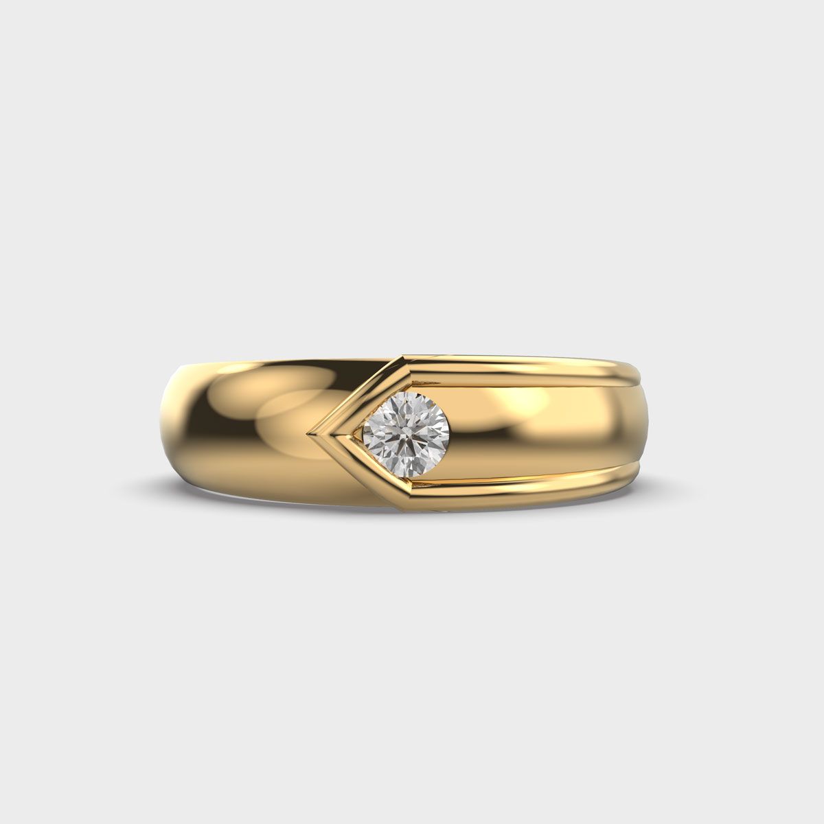 Modern Diamond Band Ring For Men - View 10
