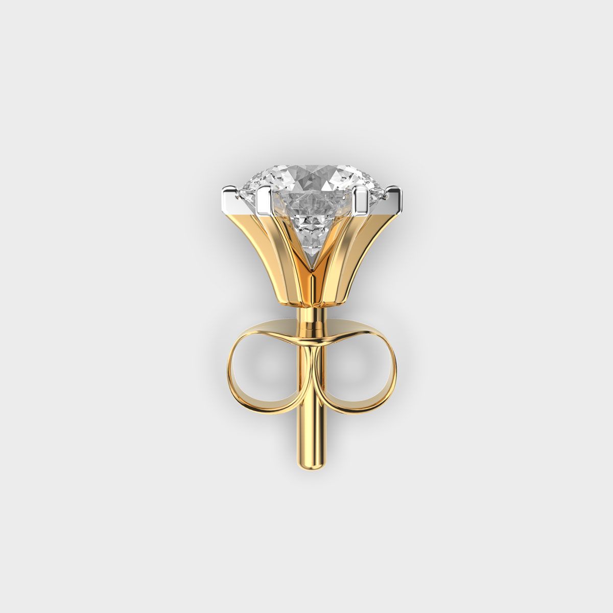 Round Ray Round Diamond Men Stud