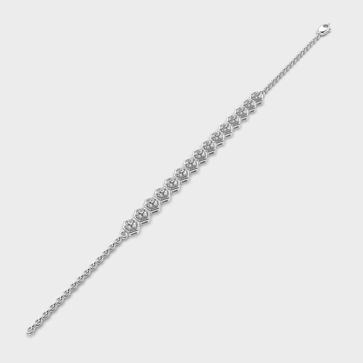 Classic Honeycomb Diamond Bracelet