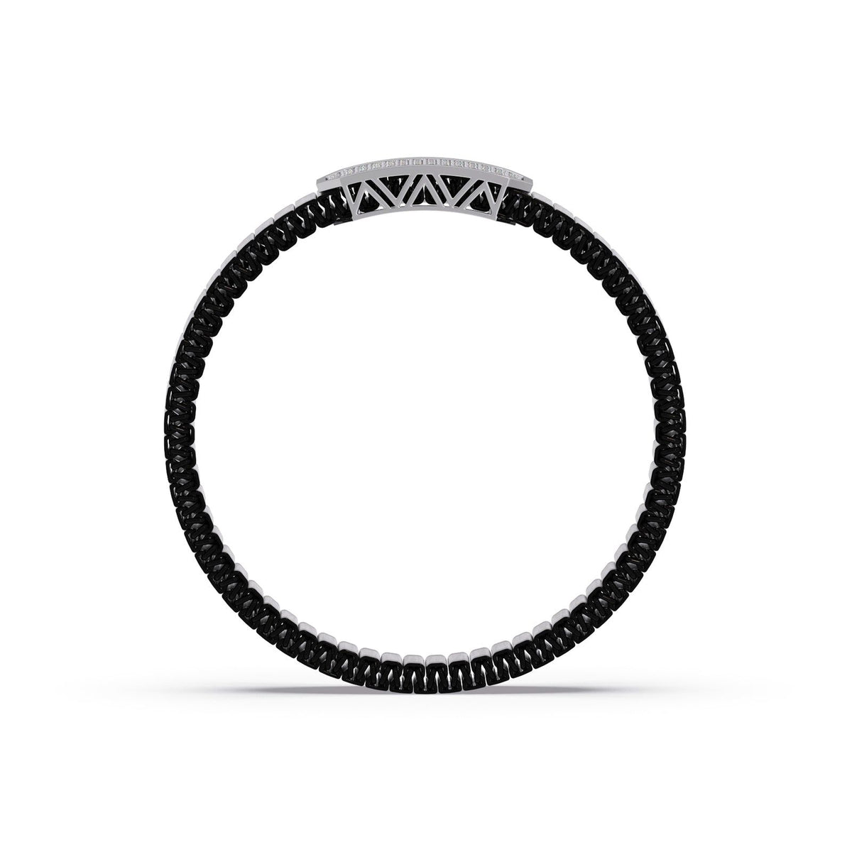 Vertex Shield Pave Diamond Men's Bracelet