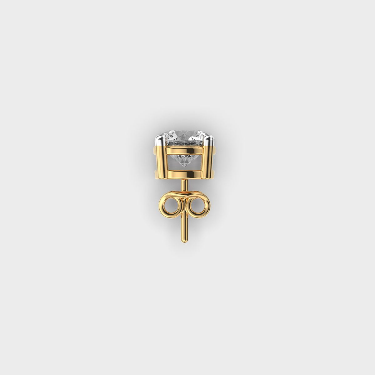 Classic Round Diamond Stud for Men