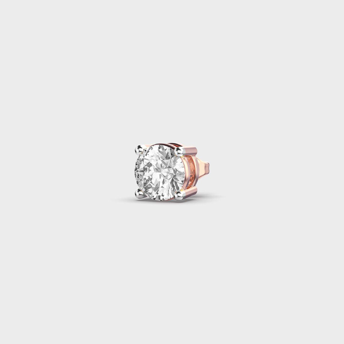Classic Round Diamond Stud for Men