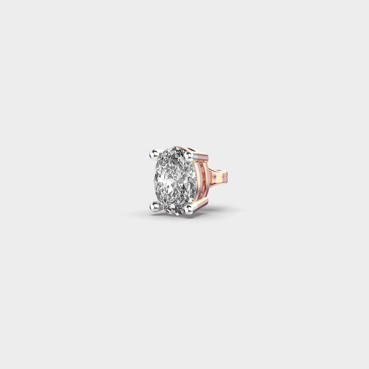Noble Diamond Oval Stud for Men