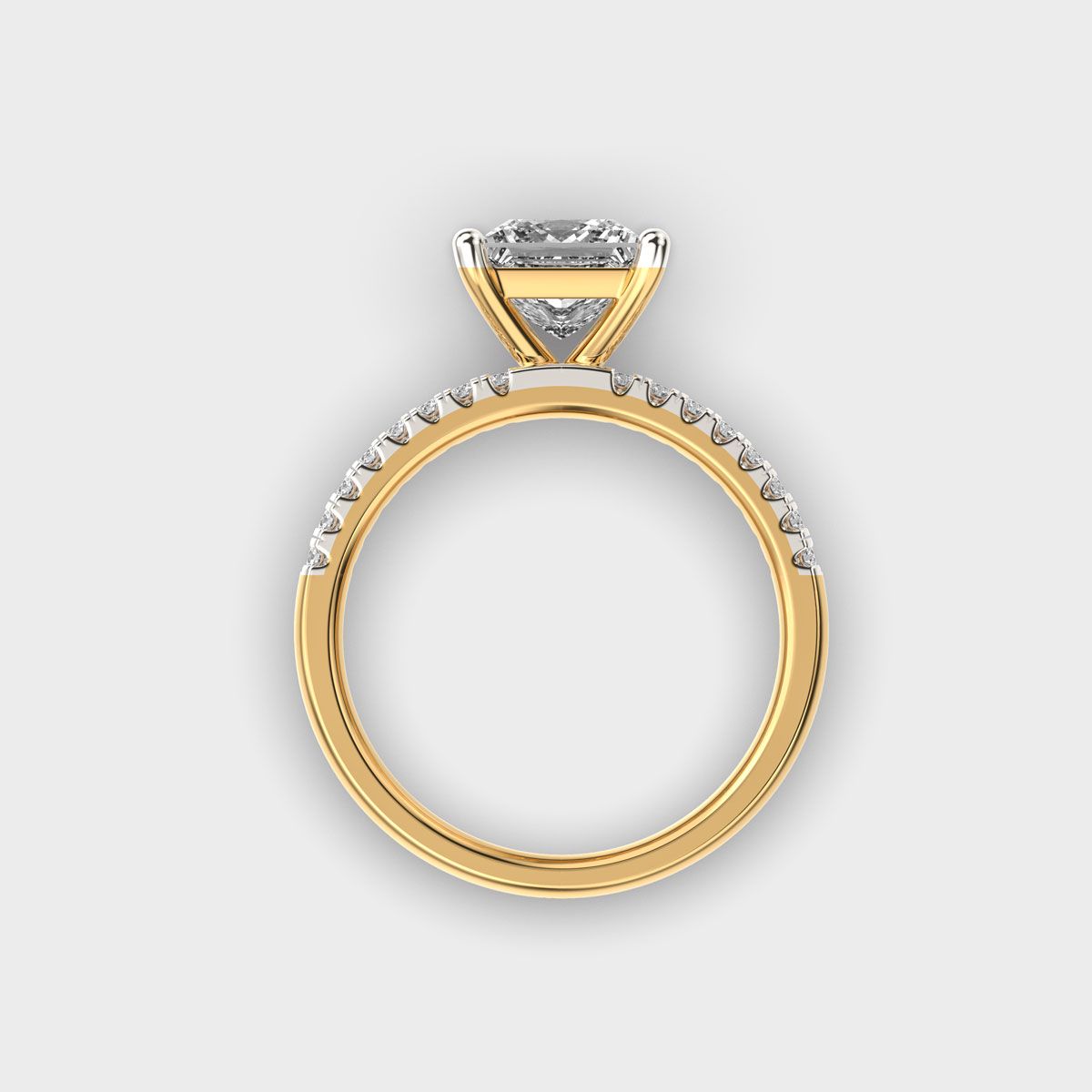 Double Band Bound Diamond Ring - View 4