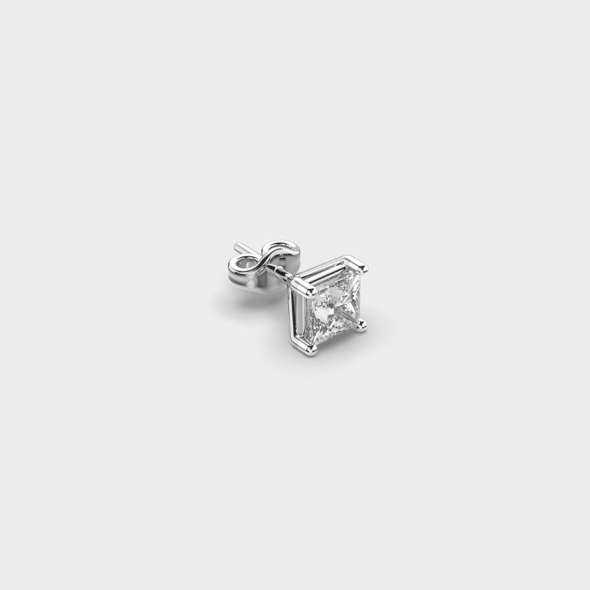 Grid Square Diamond Stud for Men