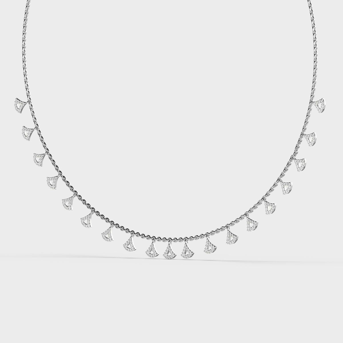 Diamond Clustered String Necklace For Women