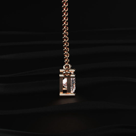 Princess-Cut Solitaire Necklace
