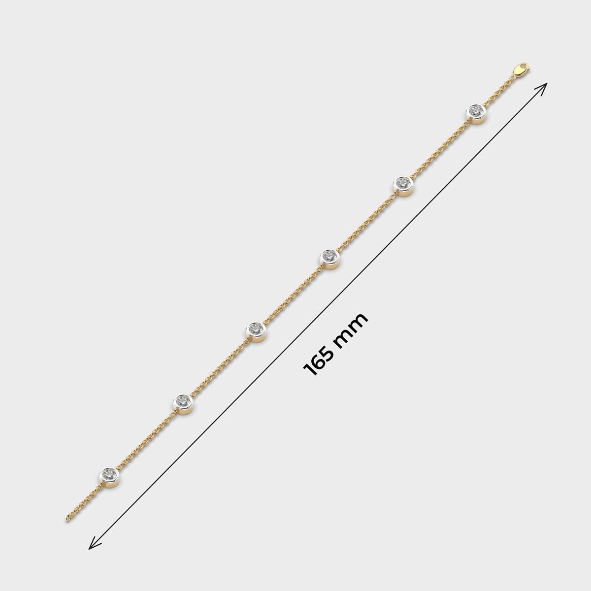 Minimal Celeste Round Diamond Bracelet