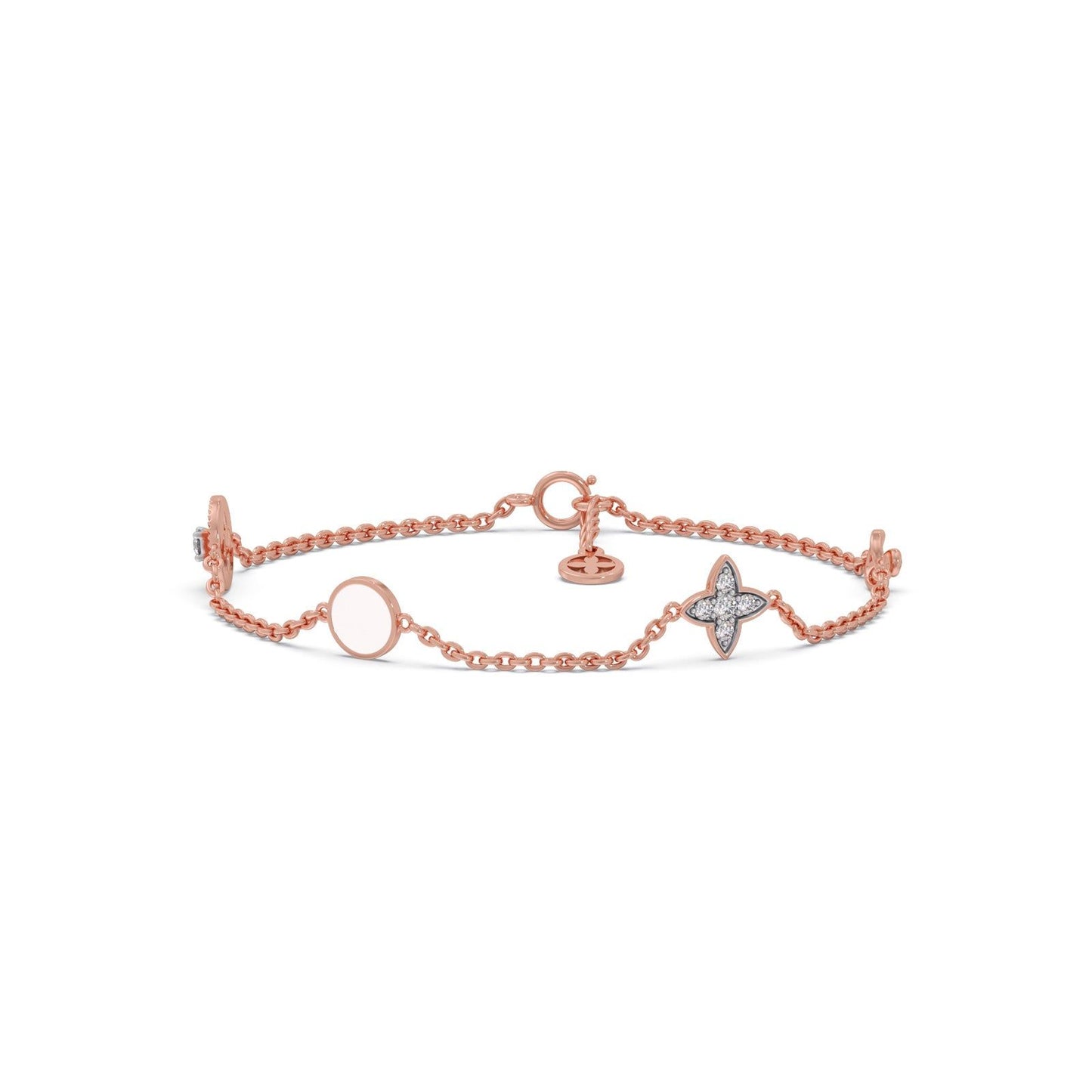 Constella Round Diamond Chain Bracelet