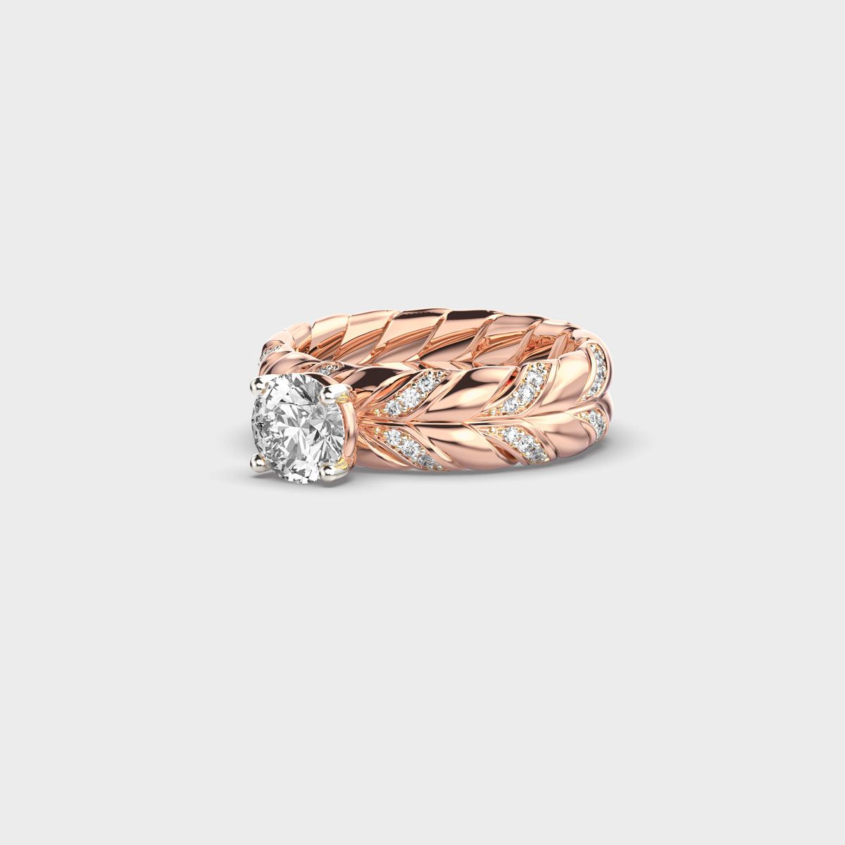 Double Stack Round Diamond Ring - View 2