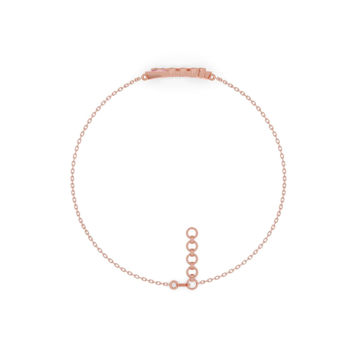 Hexora-Enamel Scarlet Diamond Chain Bracelet