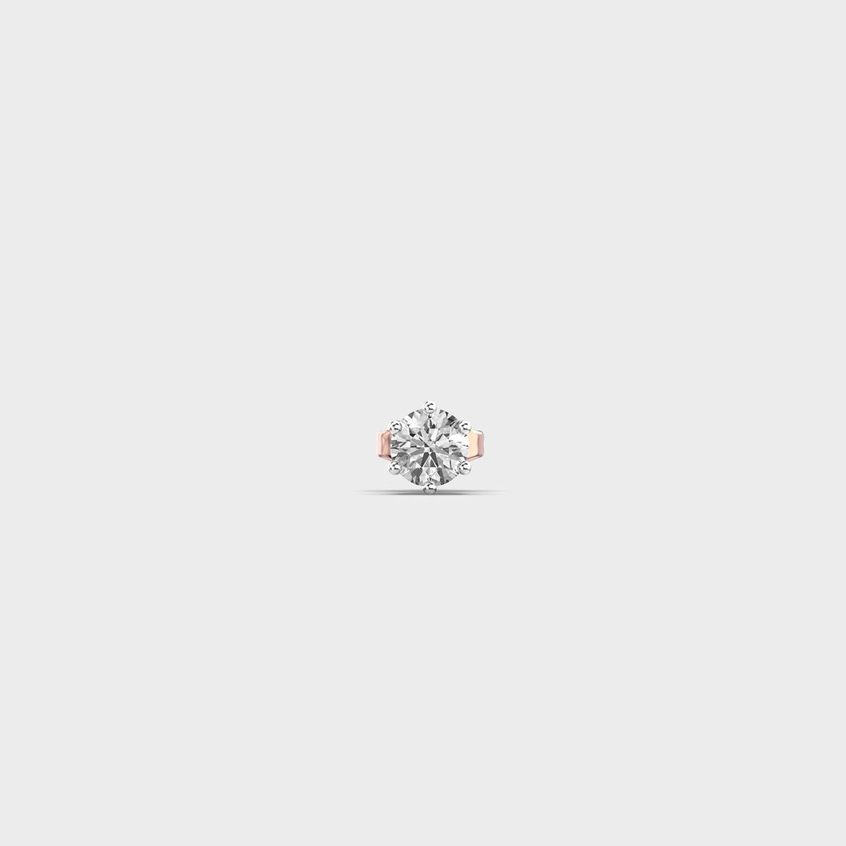 Dazzling Crest Oval Diamond Studs For Men