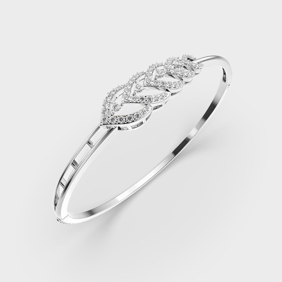 Dazzling Fern Foliage Diamond Bracelet