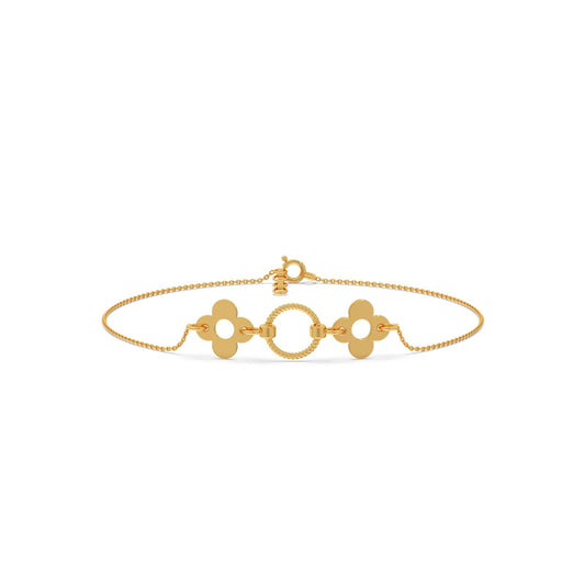 Meadow Loop Plain Gold Chain Bracelet